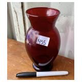 RUBY GLASS VASE