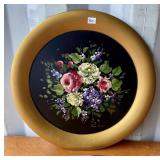 LARGE METAL PAINTED PLATTER