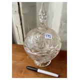 CRYSTAL CANDY DISH AND LID