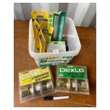 DOOR LOCKS ETC IN PLASTIC BIN