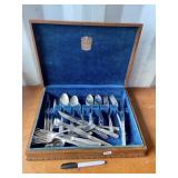 VINTAGE FLATWARE AND CHEST