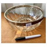 VINTAGE CRYSTAL SERVING BOWL