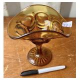 AMBER GLASS VASE
