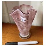 HAND BLOWN GLASS VASE