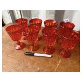 8 NORITAKE PERSPECTIVE TANGERINE GOBLETS