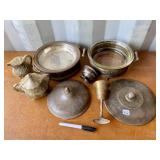 ANTIQUE METAL DISHES GROUP
