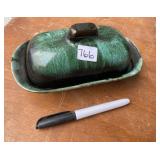 BLUE MOUNTAIN POTTERY BUTTER DISH AND LID