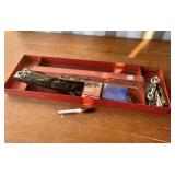 RED TOOL TRAY AND CONTENTS