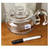 GLASS PYREX TEA POT