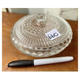 GLASS CANDY DISH AND LID