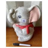 ELEPHANT COOKIE JAR - REPAIRED NOSE