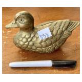 BRASS DUCK BANK