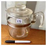 GLASS PYREX COFFEE POT - NO INSERT