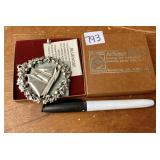 CANADIAN PEWTER PLATE IN BOX