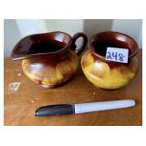 BLUE MOUNTAIN POTTERY CREAM AND SUGAR