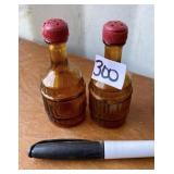 VINTAGE GLASS SALT & PEPPER