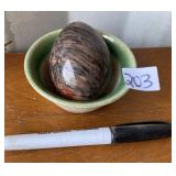 MARBLE EGG IN BOWL