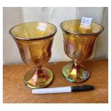 2 CARNIVAL GLASS