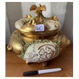 VINTAGE ITALIAN GUILDED OOTED DISH