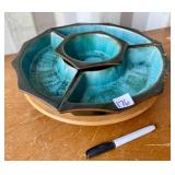 BLUE MOUNTAIN POTTERY ON LAZY SUSAN