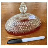 GLASS RUBY TO CLEAR LID ONLY