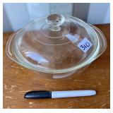 GLASS DISH AND LID