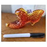 ORANGE FENTON GLASS SLIPPER