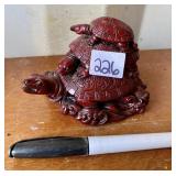 CINNABAR STACKED TURTLES