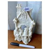 WHITE CHRISTMAS CANDLE HOLDER