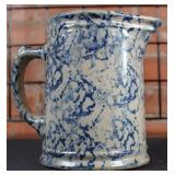 Antique Blue & White Pitcher