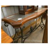 Glass Top & Iron Sofa Table