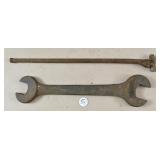 Pair Large Iron Steam Engine Tools