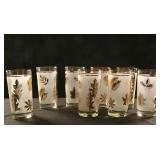 8 MCM Gilt Tumblers