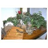 Group Of Artificial Plants & Décor