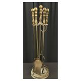 Brass Fireplace Set