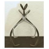 Two Iron Ice Tongs