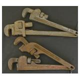 4 Adjustable Pipe Wrenches