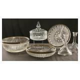 6 Pc Pattern Glass