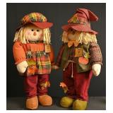 Pair Of Large Harvest Kids Dolls