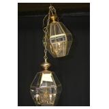 Pair Of Matching Brass Entry Lamps