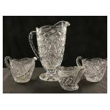 4 Pc Pressed Crystal