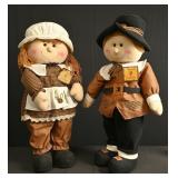 Pair Of Large Harvest Kids Dolls
