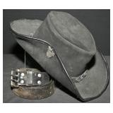 Leather Hat & Belt