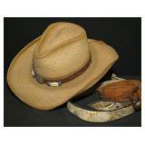 Bull hide Straw Western Hat