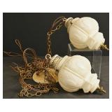 Pair Of Hollywood Regency Pendant Lamps