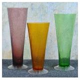 Crackle Glass Vases