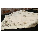 Embroidered Christmas Linens