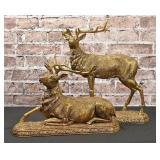 Resin Gold Deer Figurines