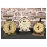 3 Vintage Mechanical Counter Scales