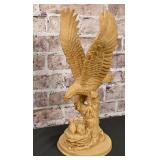 Carved Resin Eagle Figurine